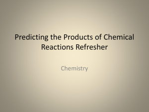 Steps to Predicting the Products of Chemical