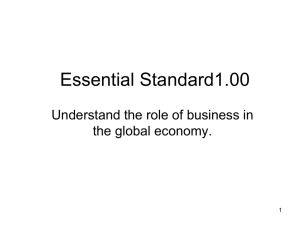 Understand business in the global marketplace