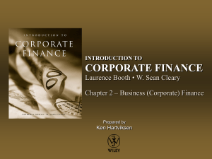 Chapter 21 - Business (Corporate) Finance