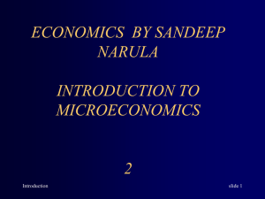 introduction to micro economics