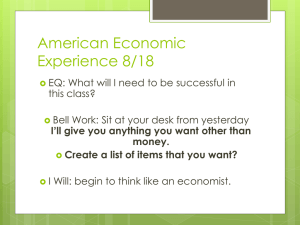 American Economic Experience 8/18