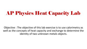 AP Physics Heat Capacity Lab