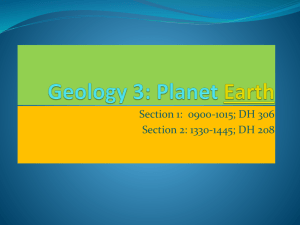 Geology 3: Planet Earth
