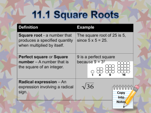 11.1 Square Roots - s3.amazonaws.com