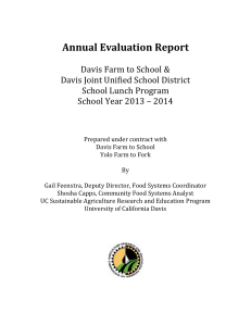 Annual Evaluation Report: Davis Farm to School and Davis Joint