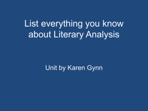 2.1.5 Literary Analysis Web Site