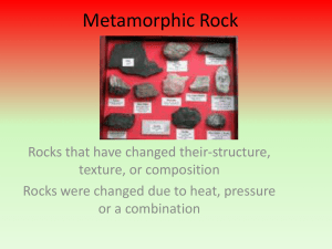 Metamorphic Rock - Treynor Community Schools