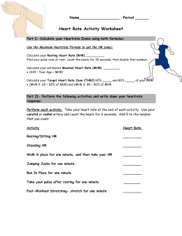 Heart Rate Activity Worksheet - Belle Vernon Area School District