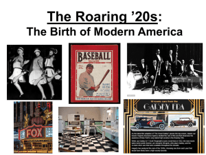 The Roaring '20s (Chapters 13-14): The Birth of Modern America