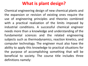 What is plant design?