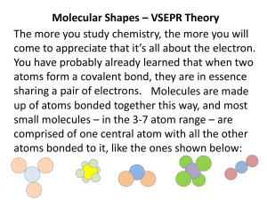 Molecular Shapes – VSEPR Theory