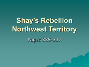 Shay's Rebellion - Northwest Ordinance