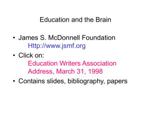 Education and the Brain - James S. McDonnell Foundation