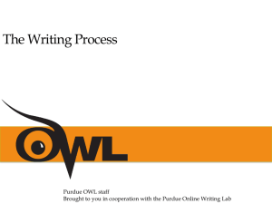 The Writing Process - OWL