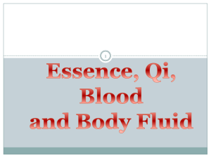 Essence, qi, blood and body fluid
