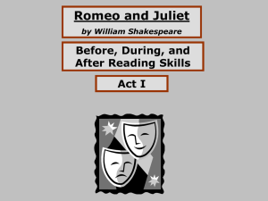 Romeo and Juliet by William Shakespeare Before, During, and After
