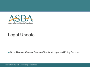 Spring Conference Legal Update - Arizona Association of School