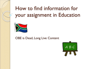 How to find information for your assignment in Education