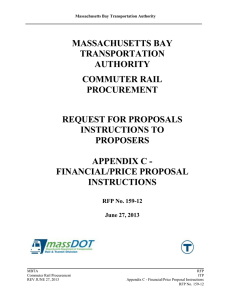 Commuter Rail Procurement Instruction to Proposers