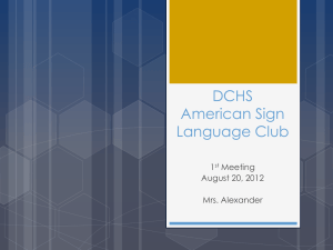 DCHS American Sign Language Club