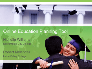 Online Education Planning Tools