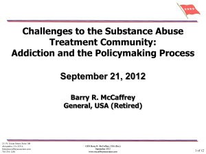 Challenges to the Substance Abuse Treatment Community