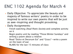 ENC 1102 Agenda for March 4