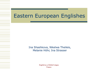 Eastern European Englishes - Uni