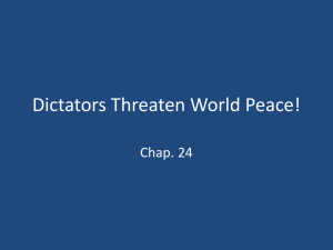 Dictators Threaten World Peace!