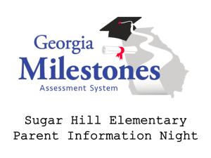 GA Milestones Parent Night - Sugar Hill Elementary School