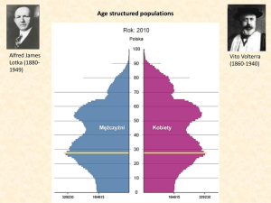 Age structured populations
