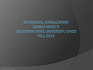 Behavioral Consultation Gemma Minetti California