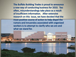 PowerPoint Presentation About Buffalo Building Trades