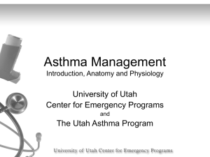 Asthma Management - University of Utah