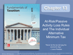 the at-risk rules or the passive activity losses rules?