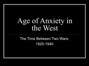 Age of Anxiety in the West