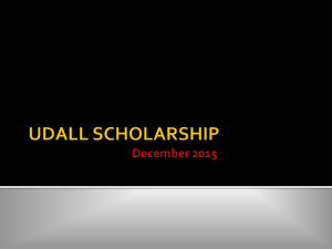 Udall Scholarship Presentation