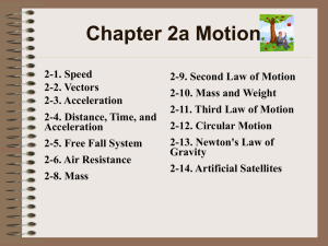 Chapter 2 Motion - Bakersfield College