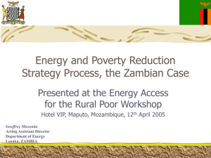 Presentation: Energy and the poverty reduction strategy process