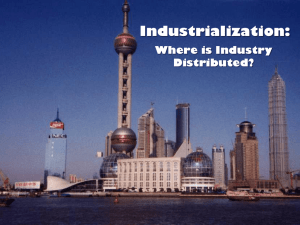 Lecture 1 Industrialization regions
