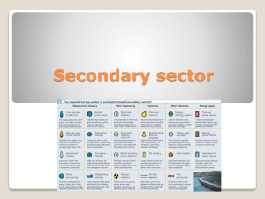 Secondary and tertiary sector