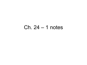 ch. 24 -1 notes