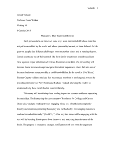 Essay 1 In Cold Blood