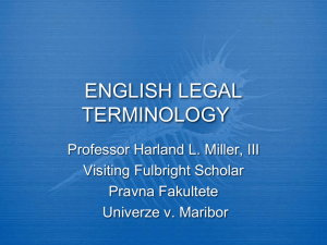 ENGLISH LEGAL TERMINOLOGY