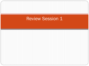 Review Session 1