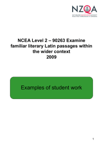NCEA Level 2 - 90263 2009 Exemplars