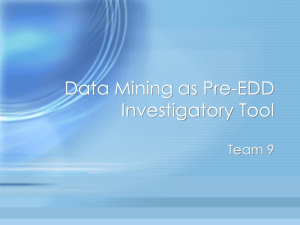 Data Mining as Pre-EDD Investigatory Tool