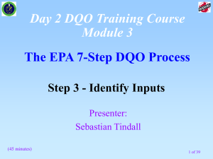 The EPA 7-Step DQO Process: Step 3