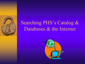 Databases & Keyword Searching