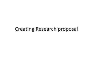 Creating Research proposal